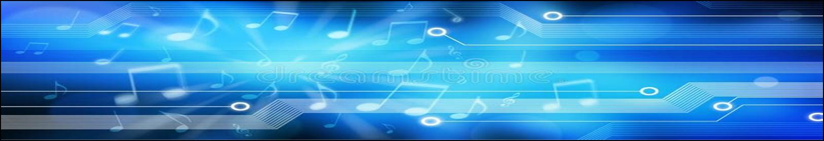 A panorama background with music notes and electronic elements. A panorama background with music notes and electronic elements
